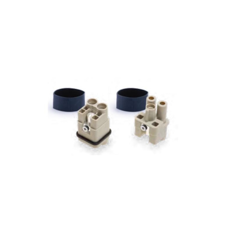 Insert HQ, Raccordement à vis axiale, femelle, 2 pin, 40A, Polycarbonate, 3A 